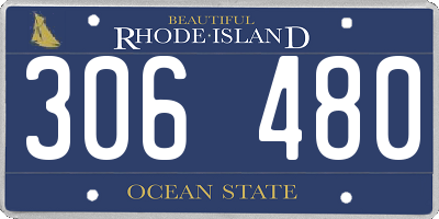 RI license plate 306480