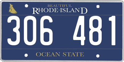 RI license plate 306481