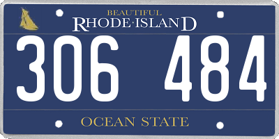 RI license plate 306484
