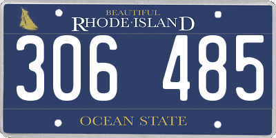 RI license plate 306485