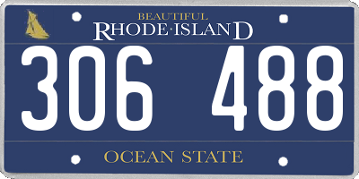 RI license plate 306488