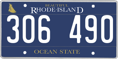 RI license plate 306490