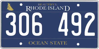 RI license plate 306492