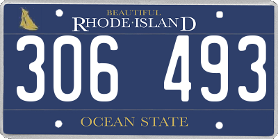 RI license plate 306493