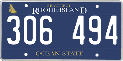 RI license plate 306494
