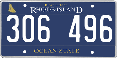 RI license plate 306496