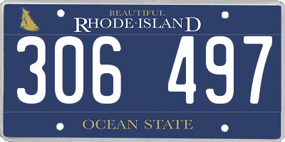 RI license plate 306497