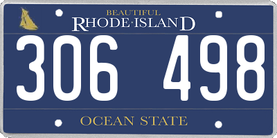 RI license plate 306498