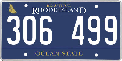 RI license plate 306499
