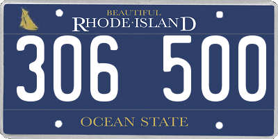 RI license plate 306500