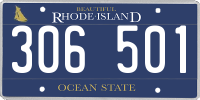 RI license plate 306501