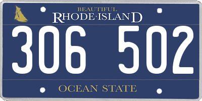 RI license plate 306502