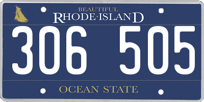 RI license plate 306505