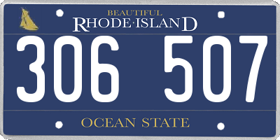 RI license plate 306507