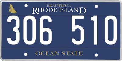RI license plate 306510