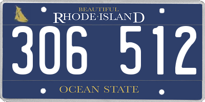 RI license plate 306512