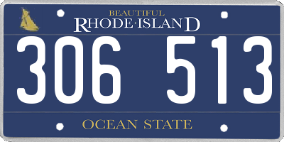 RI license plate 306513