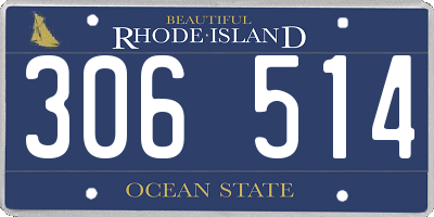 RI license plate 306514