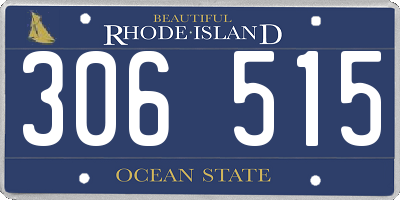 RI license plate 306515