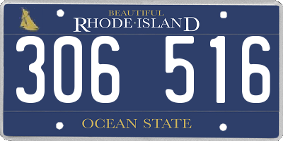 RI license plate 306516