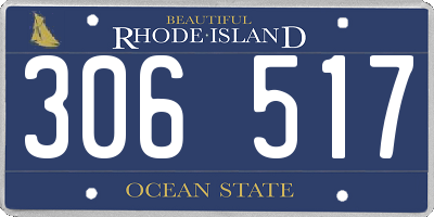 RI license plate 306517