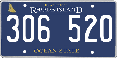 RI license plate 306520