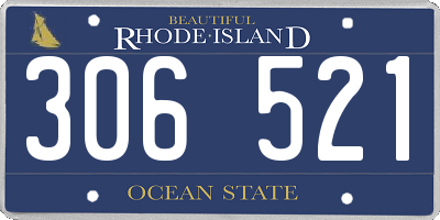 RI license plate 306521