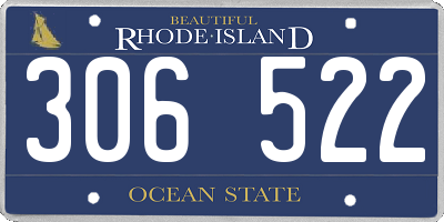 RI license plate 306522