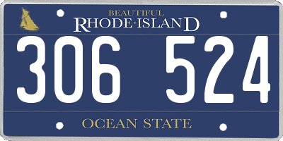 RI license plate 306524