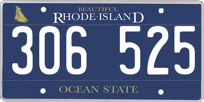 RI license plate 306525