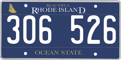 RI license plate 306526