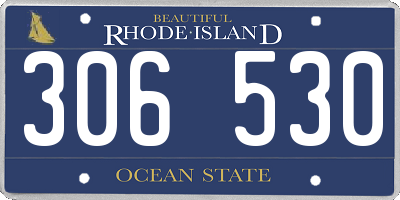 RI license plate 306530