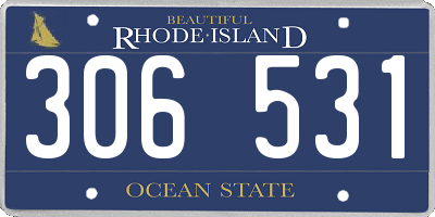 RI license plate 306531