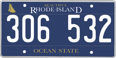 RI license plate 306532