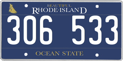 RI license plate 306533