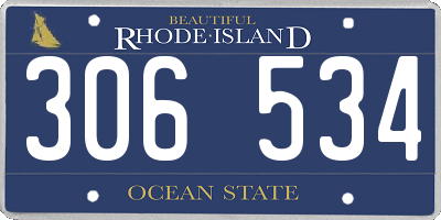RI license plate 306534