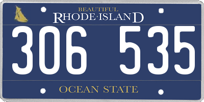 RI license plate 306535