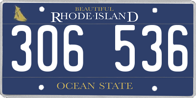 RI license plate 306536