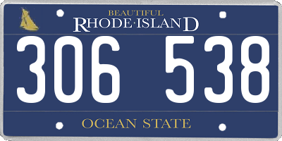RI license plate 306538