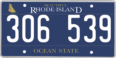 RI license plate 306539