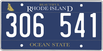 RI license plate 306541
