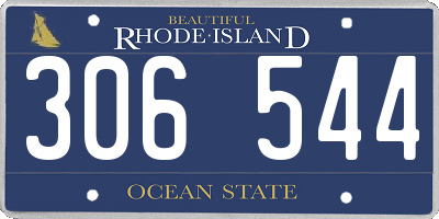 RI license plate 306544