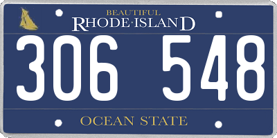 RI license plate 306548