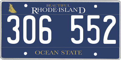 RI license plate 306552