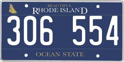 RI license plate 306554