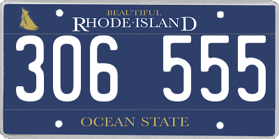 RI license plate 306555