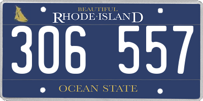 RI license plate 306557