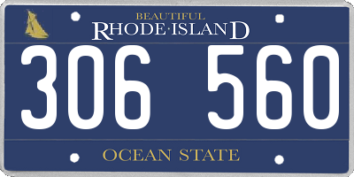 RI license plate 306560