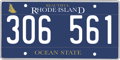 RI license plate 306561