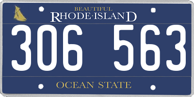 RI license plate 306563